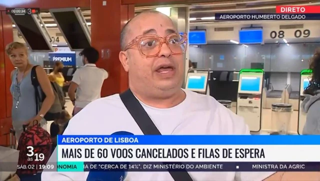 Abdiás Melo viralizou nas redes sociais após dar entrevista em TV portuguesa por estar preso no aeroporto de Lisboa