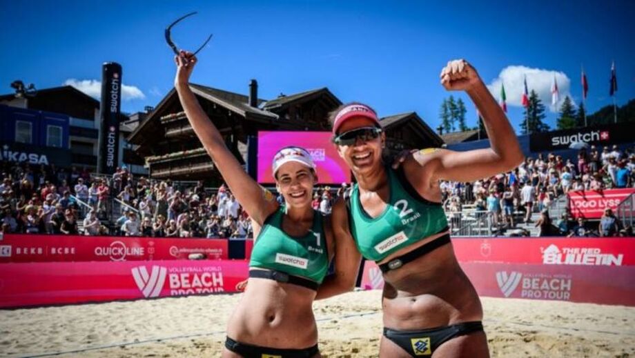 Duda e Ana Patrícia foram campeãs da etapa de Gstaad do Circuito Mundial de Vôlei de Praia