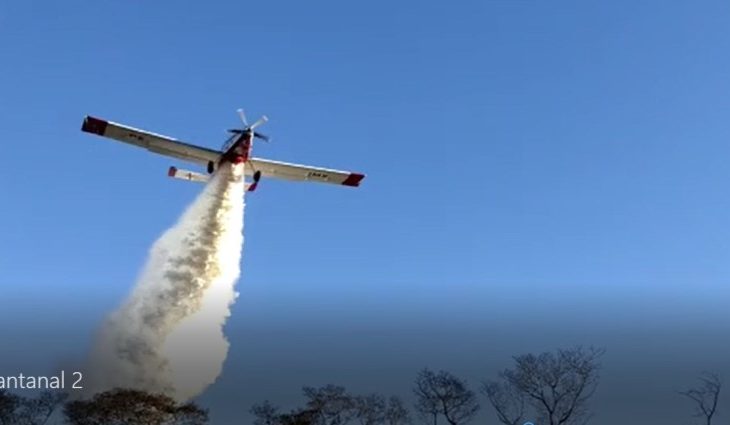 Como reforço, a Operação conta inclusive com a atuação de uma aeronave Air Tractor nas regiões com foco de incêndio