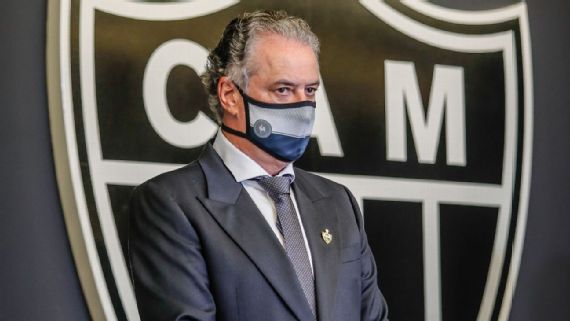 Sérgio Coelho, presidente do Atlético-MG, na sede administrativa do clube, em Belo Horizonte (MG) Bruno Cantini/Atlético-MG
