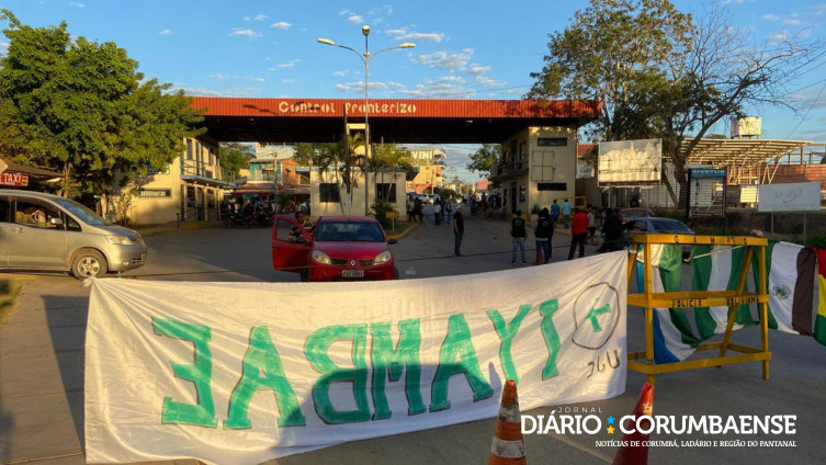 Manifestação nesta manhã