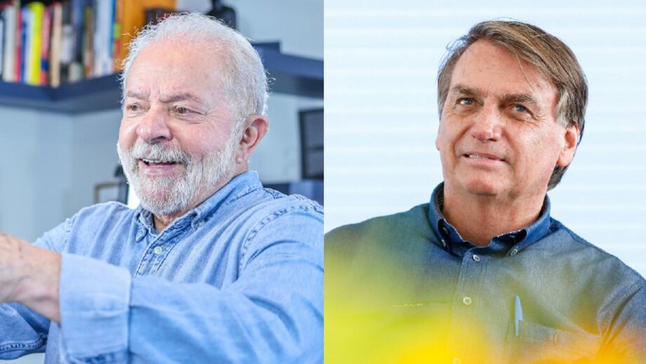 O ex-presidente Lula e o presidente Jair Bolsonaro lideram as pesquisas de intenção de voto