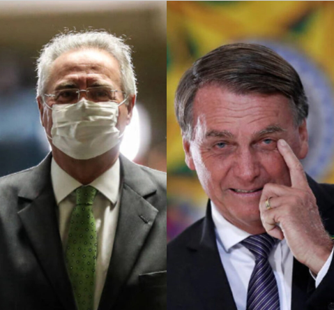 Renan Calheiros e Jair Bolsonaro