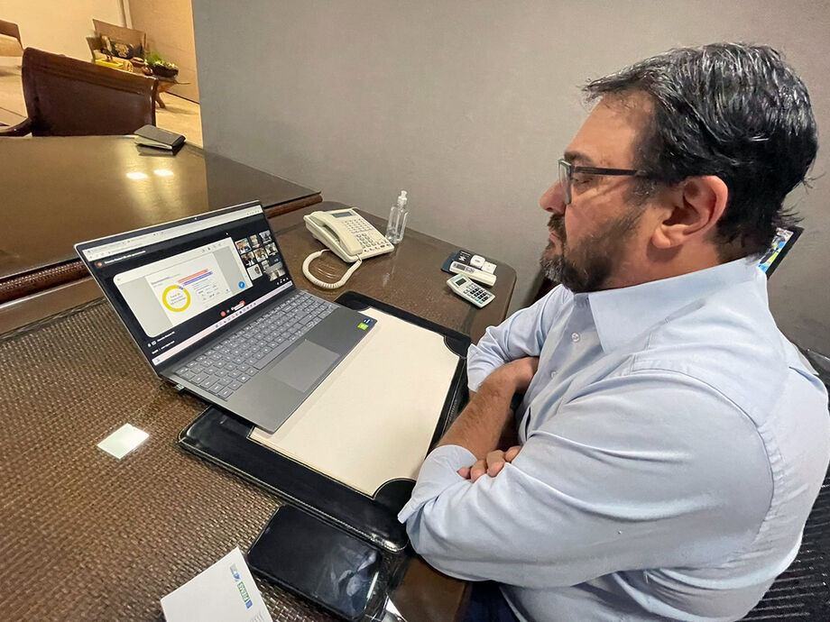 O presidente da Fiems, Sérgio Longen, participou, nesta terça-feira (12/07), da reunião virtual
