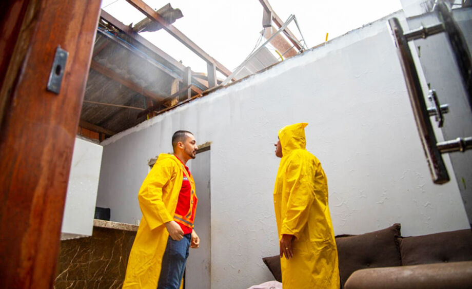 Chuva destelhou várias residências em Maracaju