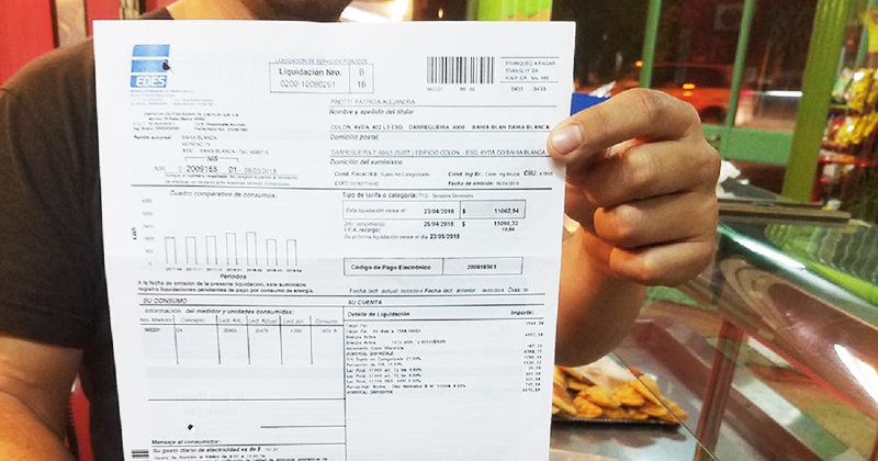 Conta de luz na Argentina