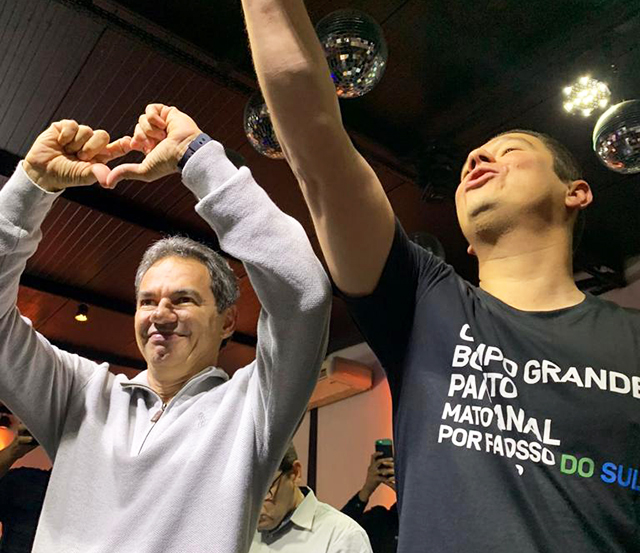 Otávio Trad ao lado do candidato ao governo, Marquinhos Trad