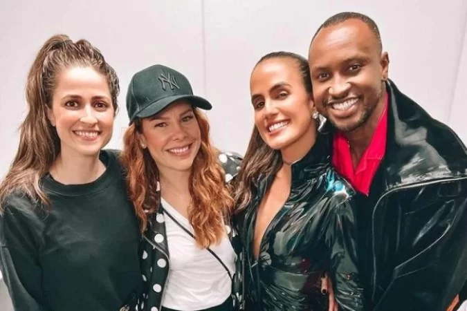 Fernanda Souza e Thiaguinho se reúnem com as namoradas
