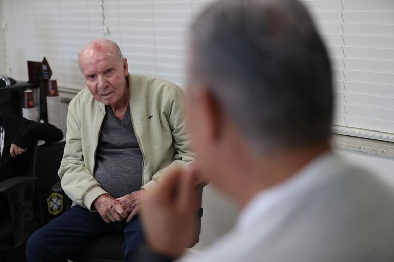 Zagallo esteve na Granja Comary na preparação da seleção para a Copa do Mundo de 2018