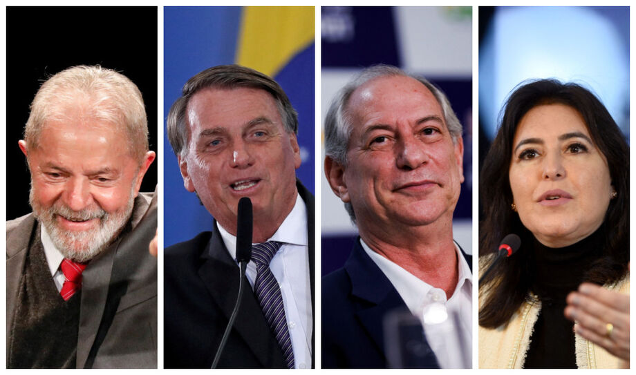 LULA, BOLSONARO, CIRO E SIMONE TEBET