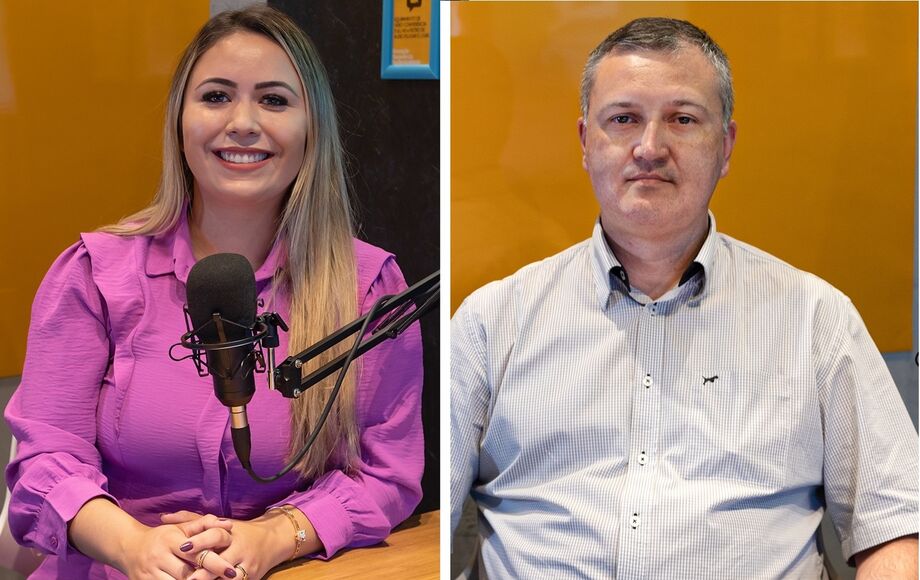 Os convidados Lauana Emanuela (Nutricionista) e Dr. João Hernandes (Neurologista).