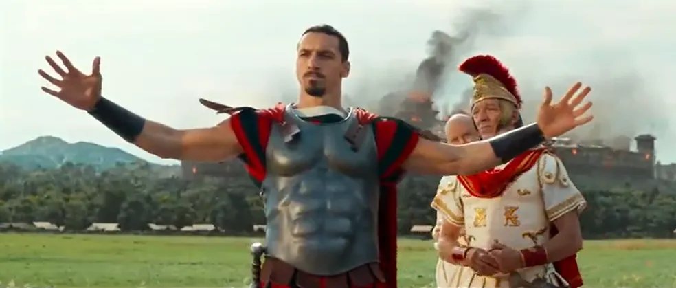 Ibrahimovic em trailer de Asterix e Obelix, sua estreia no cinema