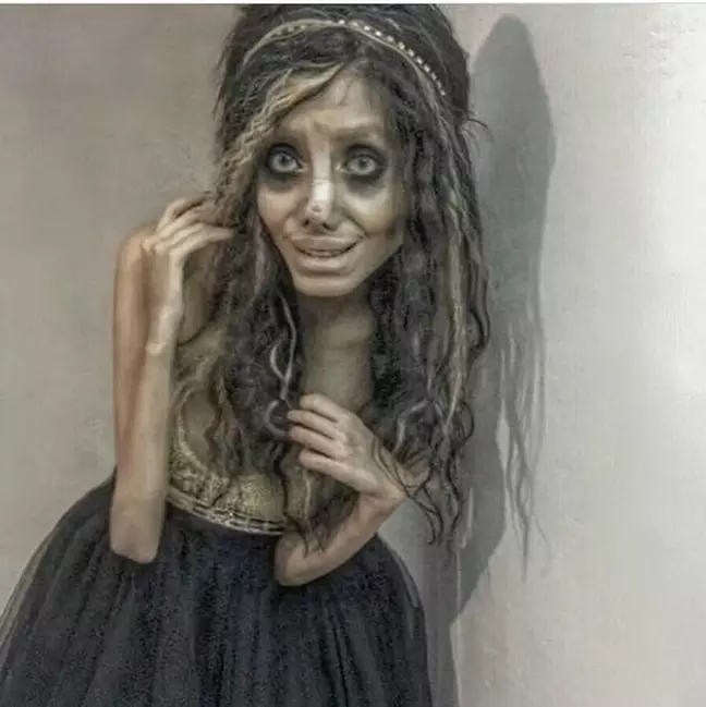 'Angelina Jolie Zumbi' revela seu rosto pela 1ª vez após deixar prisão no Irã