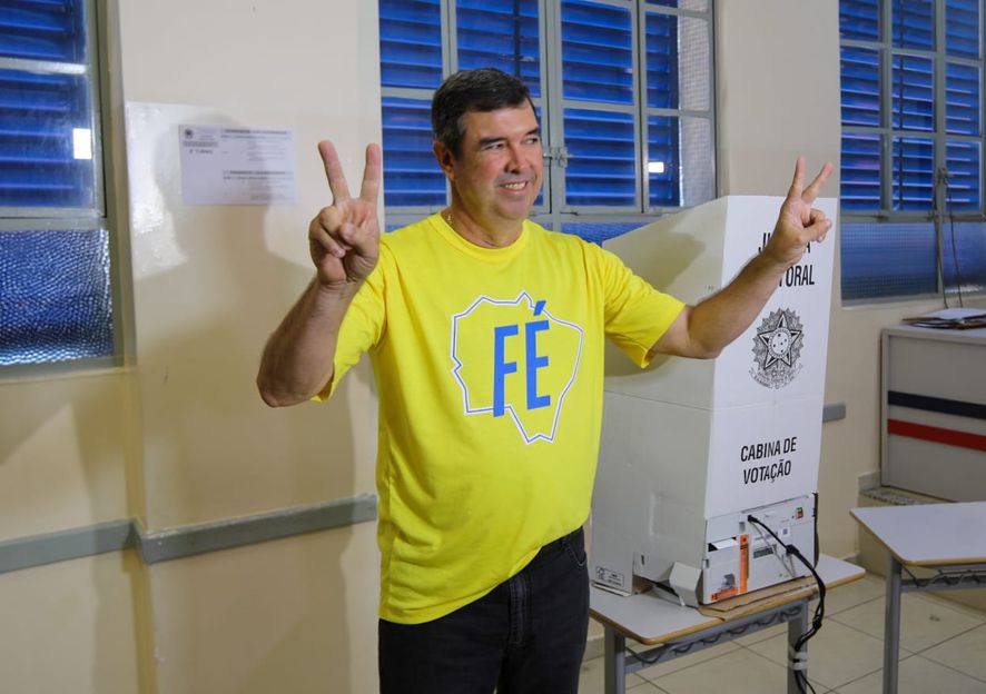 Eduardo Riedel, candidato ao Governo de Mato Grosso do Sul pela Coligação Trabalhando por um Novo Futuro