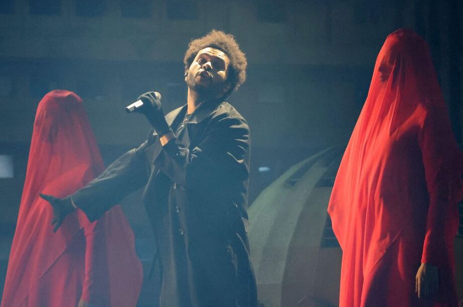 The Weeknd em show na Califórnia, em 2022