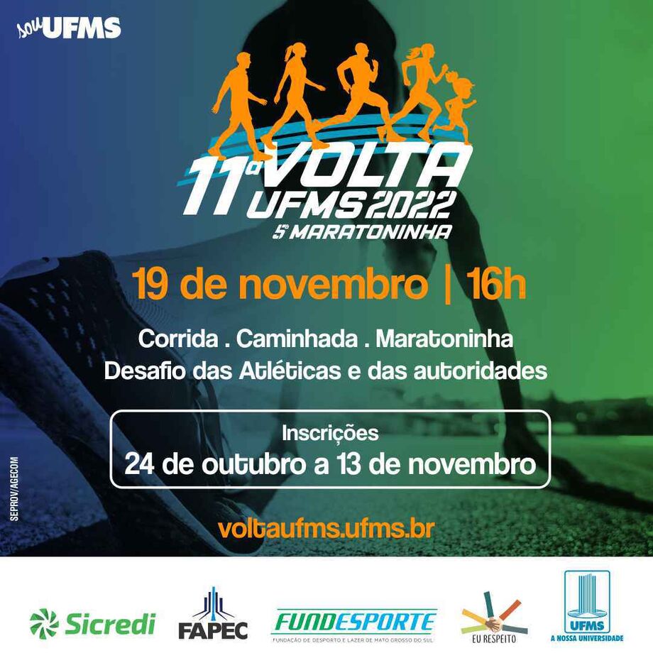 Estão aberta as inscrições da 11ª Volta UFMS 2022