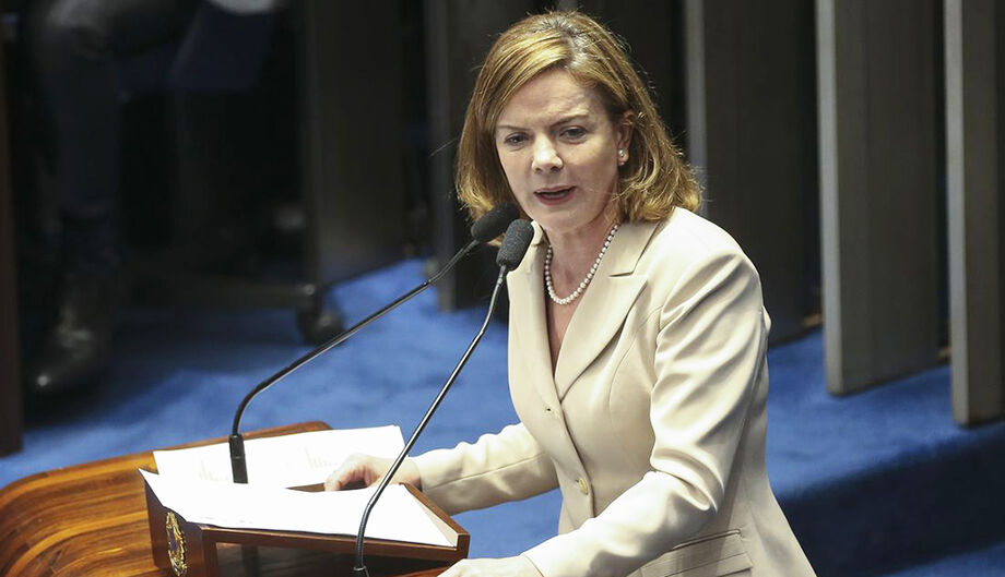 A presidente do PT, Gleisi Hoffman