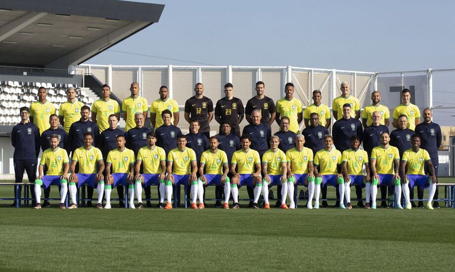 Foto oficial da seleção brasileira para a Copa do Mundo no Catar