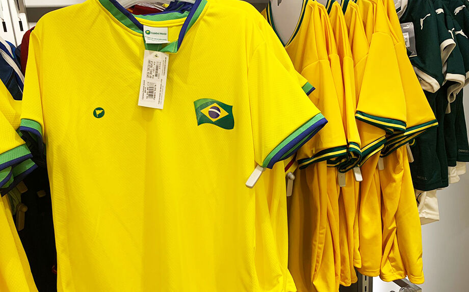 Venda de camisas da seleção subiram