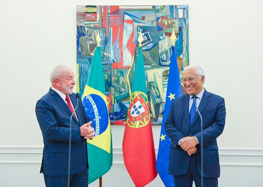 Lula e o presidente de Portugal