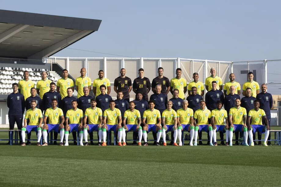Foto oficial da seleção brasileira para o Catar.