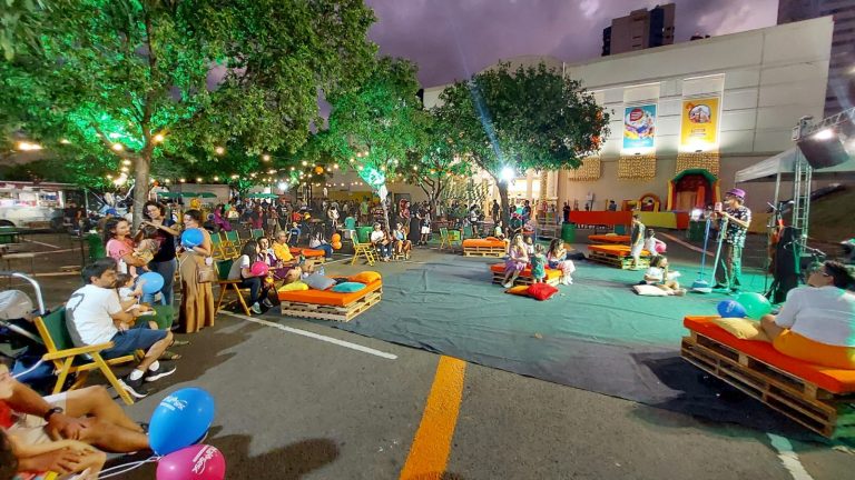 'O Quintal' está montado em frente ao Estacionamento da Riachuelo do Shopping Campo Grande, no Piso 1