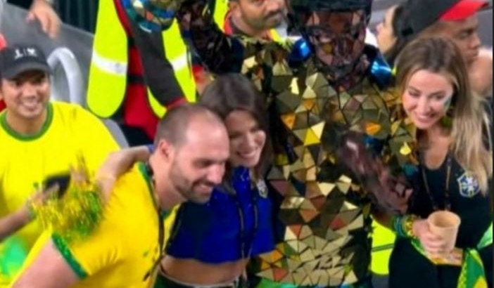 O casal foi visto na Copa