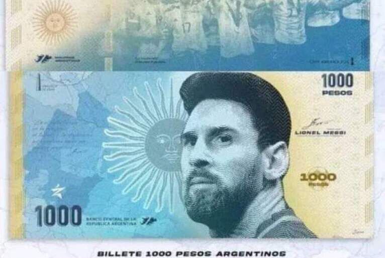 Messi pode estampar nota de mil pesos em homenagem pelo título da Argentina