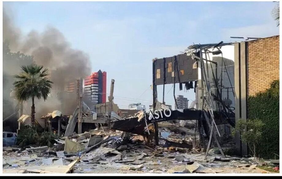 O restaurante Vasto, que abriu no dia 28 de novembro, ficou destruído