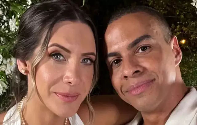 O jornalista se casou com Bruna