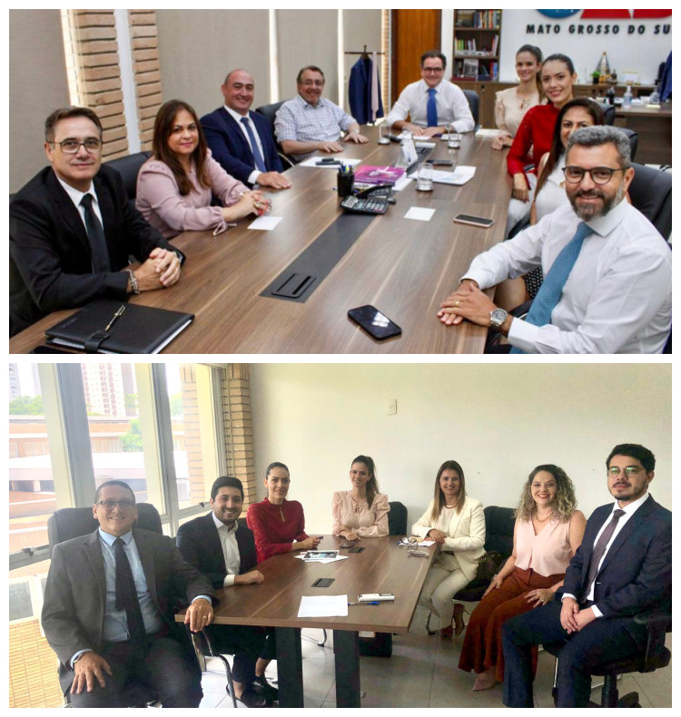 A reunião aconteceu no gabinete da presidência da Ordem dos Advogados do Brasil de Mato Grosso do Sul (OAB/MS).