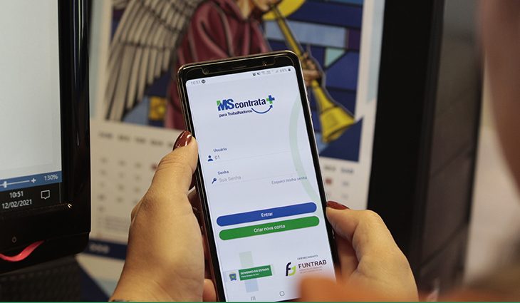 Aplicativo MS Contrata+ para Trabalhadores