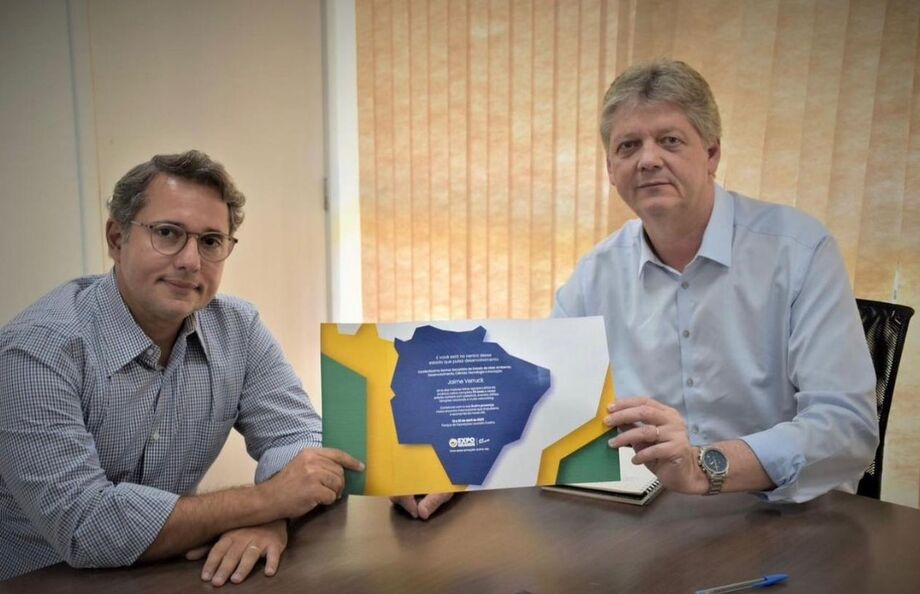 Secretário Jaime Verruck recebeu o presidente da ACRISSUL, Guilherme Bumlai, para discutir a parceria estratégica na Expogrande 2023