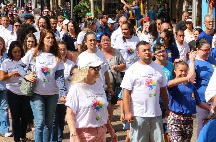 Caminhada sobre o dia internacional da Síndrome de Down