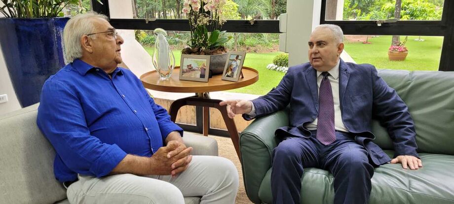 O presidente do Tribunal de Justiça, Des. Sérgio Fernandes Martins, esteve com o presidente do Tribunal de Contas do Estado de Mato Grosso do Sul (TCE-MS), conselheiro Jerson Domingos, na sede do TCE-MS
