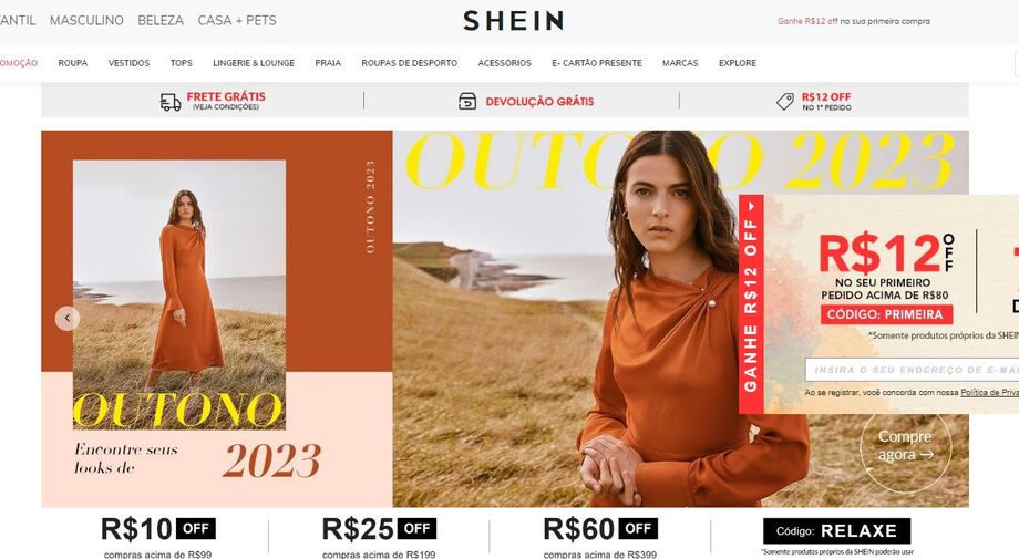Shein é 'queridinho' dos brasileiros