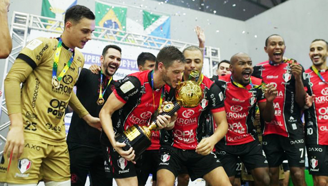 O Joinville Esporte Clube (JEC/Krona) é o campeão da Supercopa Masculina de Futsal 2023