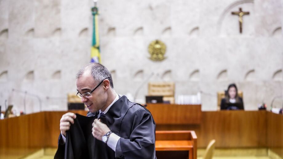 AndréMendonça, no Plenário do STF em junho de 2019, quando o ministro chefiava a Advocacia-Geral da União