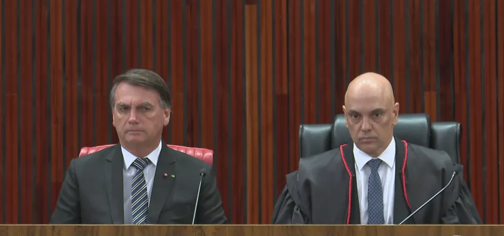 Jair Bolsonaro e Alexandre de Moraes.
