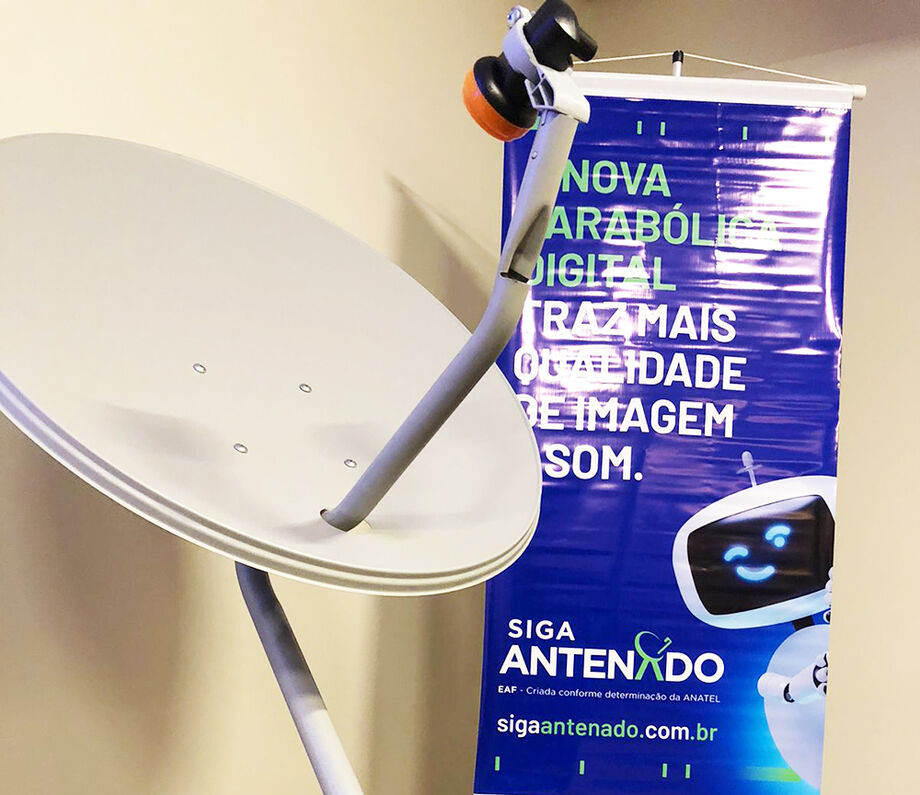 Antena que será entregue às famílias