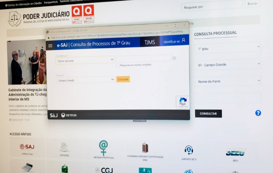 Consulta processual é a ferramenta mais acessada pelos usuários do portal do TJMS