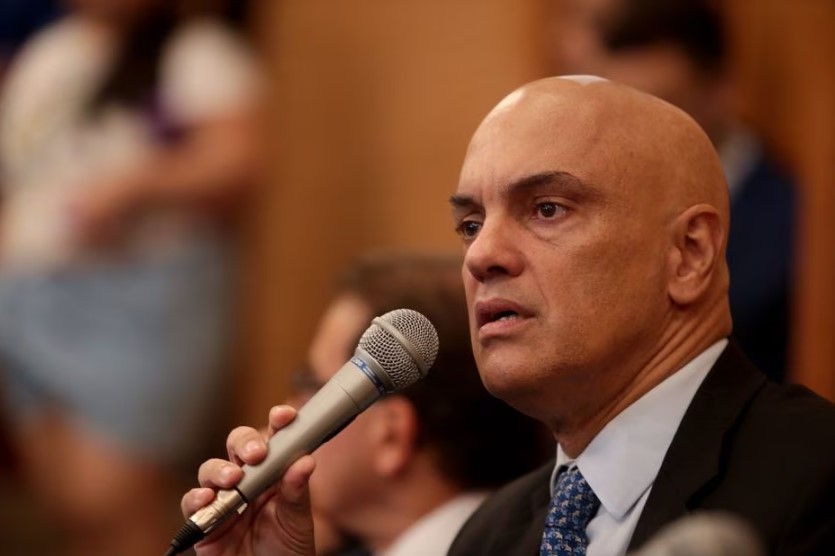 O ministro Alexandre de Moraes, do Supremo Tribunal Federal, durante evento da manhã desta sexta, 31, na Faculdade de Direito da Universidade de São Paulo