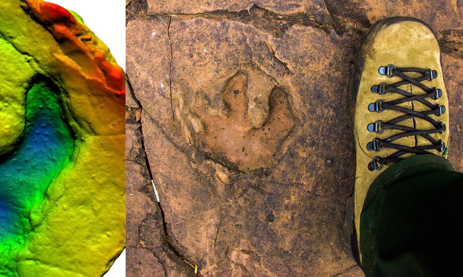 Pegada de dinossauro em Nioaque
