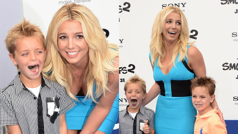 Britney e seus filhos em 2012
