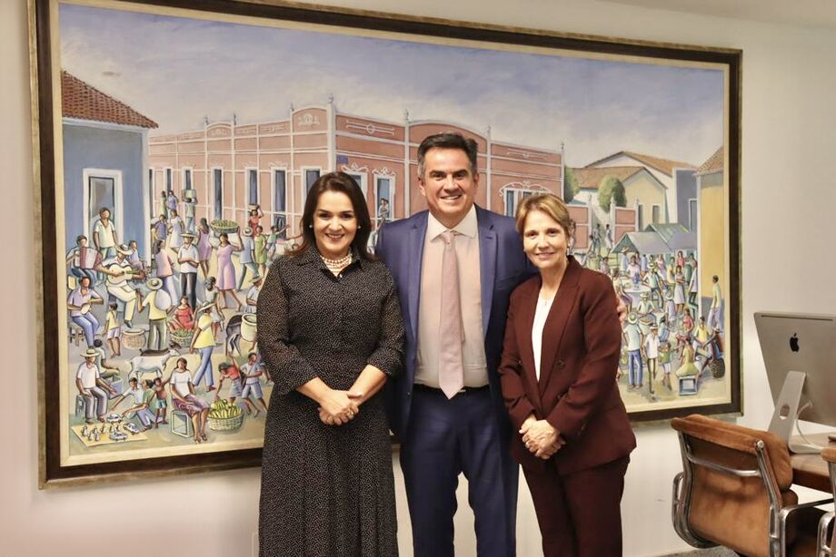 Prefeita Adriane Lopes, senador Ciro Nogueira e a senadora Tereza Cristina