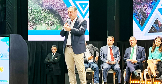 Ministro apresentando BID Pantanal