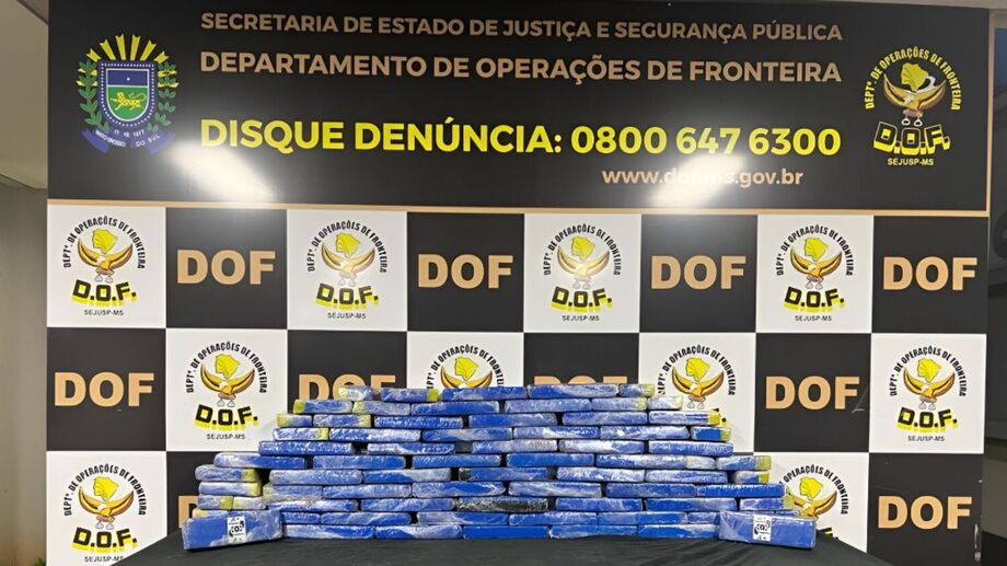 DOF frustra tráfico de drogas em Fátima do Sul: dois presos e 75 volumes de maconha apreendidos