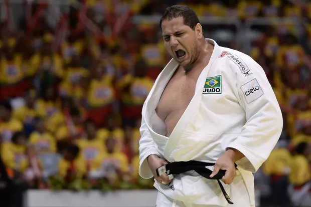 O atleta, Rafael Silva, o Baby