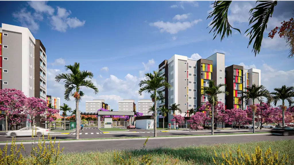 Arte de apresentação do residencial.