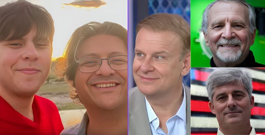 Da esquerda para direita: Suleiman Dawood, Shahzada Dawood, Hamish Harding, Paul-Henry Nargeolet e o CEO da Ocean Gate, Stockton Rush